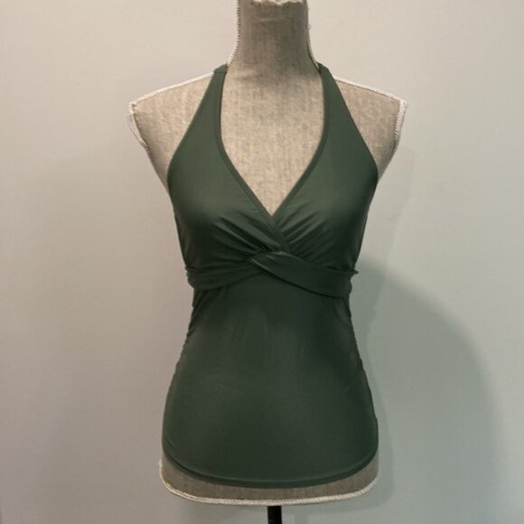 ATHLETA Green Bra Cup Tankini Swimsuit Tank Bathing Suit 32 D/DD - Picture 8 of 13